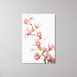 Pink Cymbidium Orchid Blume Wrapped Canvas Print Leinwanddruck