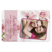 Pink Cymbidium Orchid Blumenzauber Foto Magnet (Horizontal)