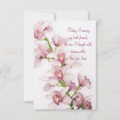 Pink Cymbidium Orchid Hochzeit Einladung 12x18 Grö (Vorderseite)