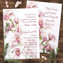 Pink Cymbidium Orchid Hochzeit Einladung 12x18 Grö
