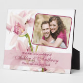 Pink Cymbidium Orchid Wedding Foto Schilder Plaque Fotoplatte (Seite)
