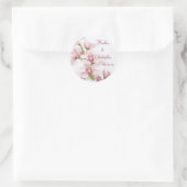 Pink Cymbidium Orchid Wedding Stickers (Tasche)