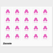 Pink D20 Dice Danke Stickers (Blatt)