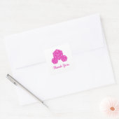Pink D20 Dice Danke Stickers (Umschlag)