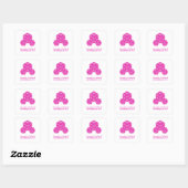 Pink D20 Dice Wedding Stickers (Blatt)