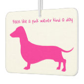 Pink Dachshund Silhouette Autolufterfrischer (Links)