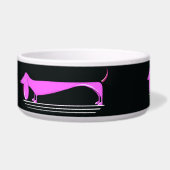 Pink Dackel Muster Pet Bowl Napf (Links)