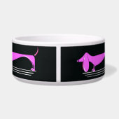 Pink Dackel Muster Pet Bowl Napf (Rückseite)