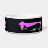 Pink Dackel Muster Pet Bowl Napf (Rechts)
