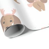 Pink Dackel Würstchen Weihnachtsbuch Geschenkpapier (Rolleneckpunkt)