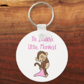 Pink Daddy's Little Monkey Schlüsselanhänger (Vorderseite)
