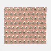 Pink Daffodin Frühlingszeit Blume Fleecedecke (Vorderseite (Horizontal))