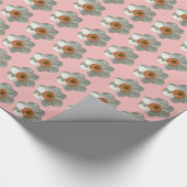 Pink Daffodin Frühlingszeit Blume Geschenkpapier (Ecke)