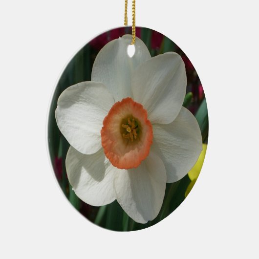 Pink Daffodin Frühlingszeit Blume Keramikornament (Rechts)