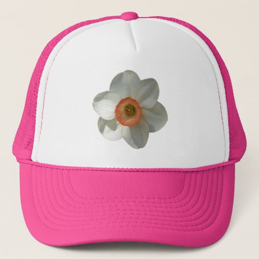 Pink Daffodin Frühlingszeit Blume Truckerkappe (Vorderseite)