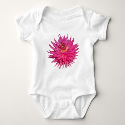 Pink Dahlia Baby Strampler (Vorderseite)