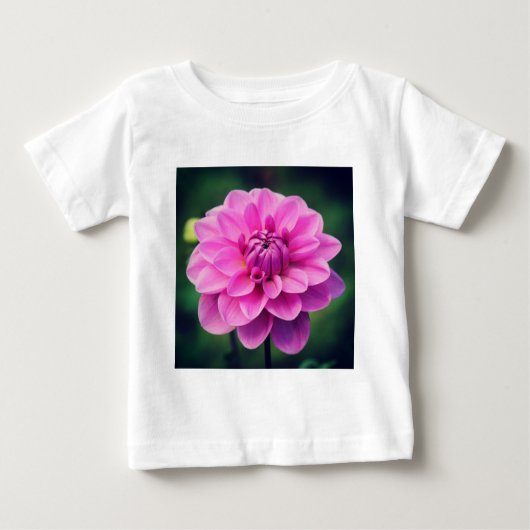 Pink Dahlia Baby T-shirt (Vorderseite)