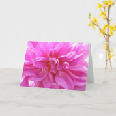 Pink Dahlia Blank Floral Card Karte (Gelbe Blume)