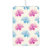 Pink Dahlia, Blue Dahla, Blumenmuster, Blume Autolufterfrischer (Vorderseite)
