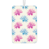 Pink Dahlia, Blue Dahla, Blumenmuster, Blume Autolufterfrischer (Rückseite)