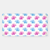 Pink Dahlia, Blue Dahla, Blumenmuster, Blume Banner (Horizontal)
