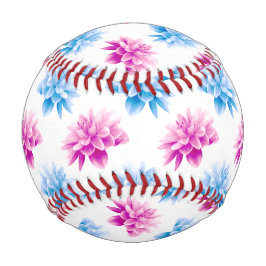 Pink Dahlia, Blue Dahla, Blumenmuster, Blume Baseball