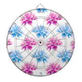 Pink Dahlia, Blue Dahla, Blumenmuster, Blume Dartscheibe (vorne)