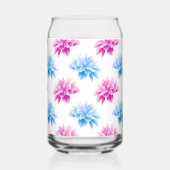 Pink Dahlia, Blue Dahla, Blumenmuster, Blume Dosenglas (Links)