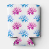 Pink Dahlia, Blue Dahla, Blumenmuster, Blume Dosenkühler (Rückseite)