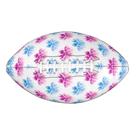 Pink Dahlia, Blue Dahla, Blumenmuster, Blume Football (Vorderseite)