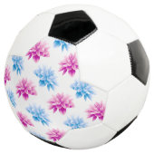 Pink Dahlia, Blue Dahla, Blumenmuster, Blume Fußball (Dreiviertel)