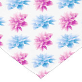 Pink Dahlia, Blue Dahla, Blumenmuster, Blume Kurzer Tischläufer (Ecke)