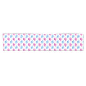 Pink Dahlia, Blue Dahla, Blumenmuster, Blume Kurzer Tischläufer (Horizontal)