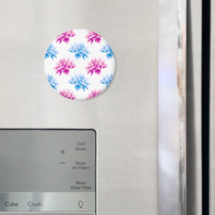 Pink Dahlia, Blue Dahla, Blumenmuster, Blume Magnet