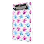 Pink Dahlia, Blue Dahla, Blumenmuster, Blume Mini Klemmbrett (Gewinkelt2)