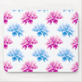 Pink Dahlia, Blue Dahla, Blumenmuster, Blume Mousepad (Vorne)