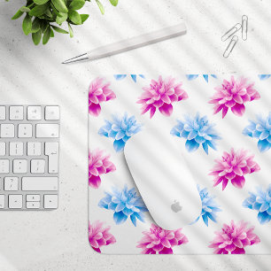 Pink Dahlia, Blue Dahla, Blumenmuster, Blume Mousepad