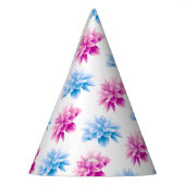 Pink Dahlia, Blue Dahla, Blumenmuster, Blume Partyhütchen (Links)