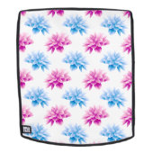 Pink Dahlia, Blue Dahla, Blumenmuster, Blume Rucksack (Abnehmbare Front)