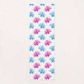 Pink Dahlia, Blue Dahla, Blumenmuster, Blume Yogamatte (Vorderseite)