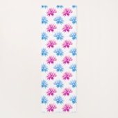 Pink Dahlia, Blue Dahla, Blumenmuster, Blume Yogamatte (Rückseite)