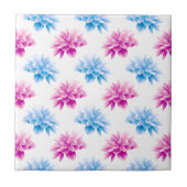 Pink Dahlia, Blue Dahlia, Blumenmuster, Blume Fliese (Vorderseite)