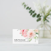Pink Dahlia Blume Beauty Berater Stratege Visitenkarte (Stehend Vorderseite)