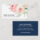 Pink Dahlia Blume Beauty Berater Stratege Visitenkarte (Vorne/Hinten)