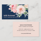Pink Dahlia Blume Beauty Berater Stratege Visitenkarte (Vorne/Hinten)