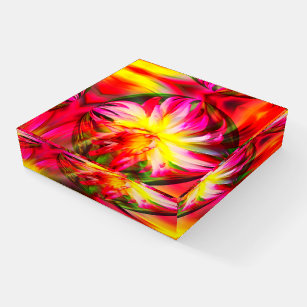 Pink Dahlia Blume Energies Abstrakt Art Briefbeschwerer