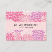 Pink Dahlia Blume, Floristina, Blume Shop Visitenkarte (Vorderseite)