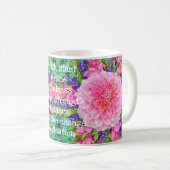 Pink Dahlia Blume Kaffeetasse (VorderseiteRechts)
