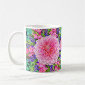 Pink Dahlia Blume Kaffeetasse (Links)