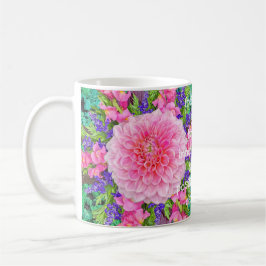 Pink Dahlia Blume Kaffeetasse